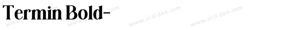 Termin Bold字体转换
